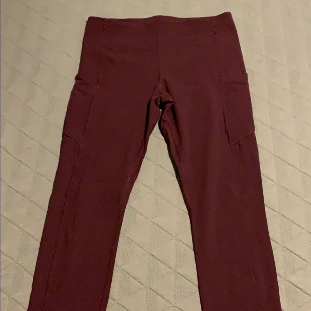 Maroon Lululemon Leggings